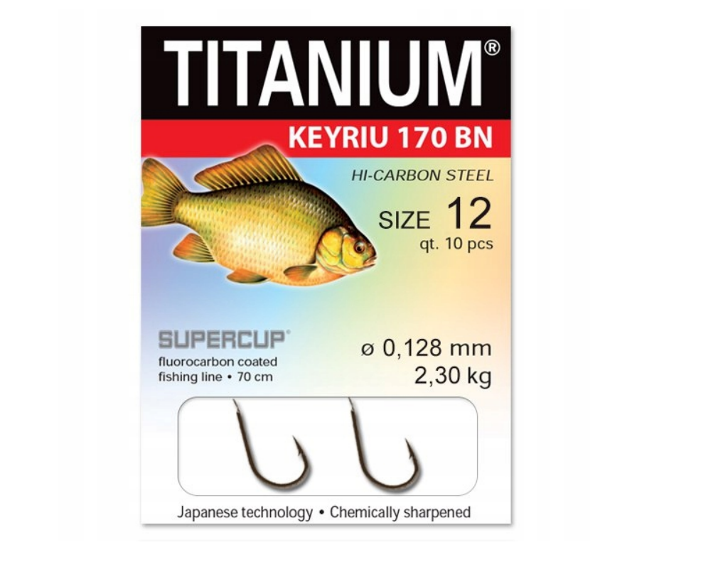Haczyki z przyponem karaś nr 12 Robinson Titanium
